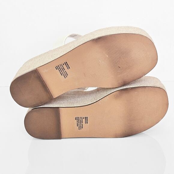 Steve Madden Women's Size 7 Merrcer Platform Slide Leather Sandal in White Beach - Picture 5 of 11
